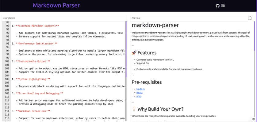 Markdown Parser