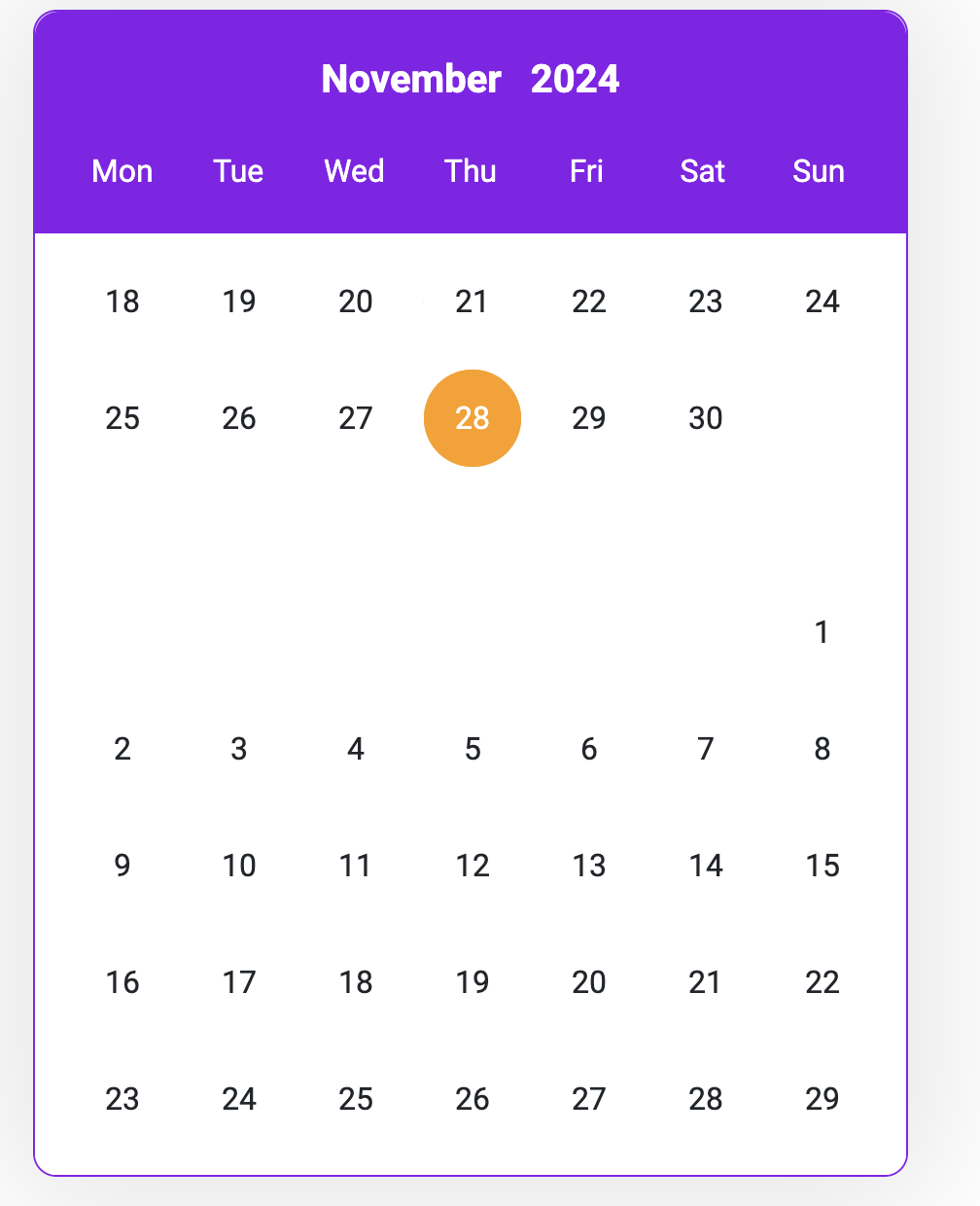 React Infinite Scroll Calendar